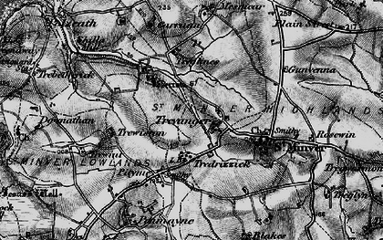 Old map of Trevanger in 1895