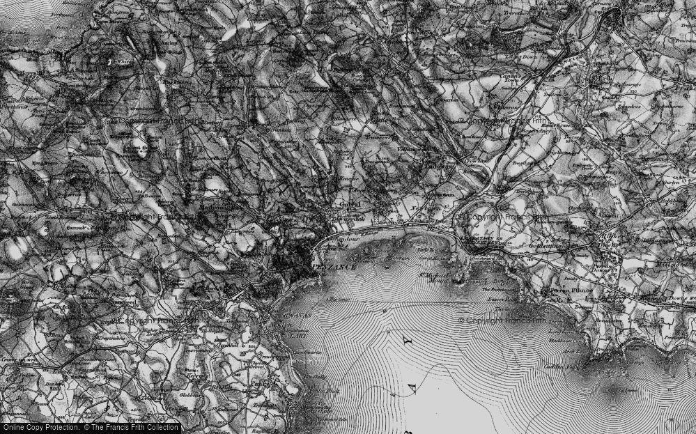 Old Map of Trevarrack, 1895 in 1895