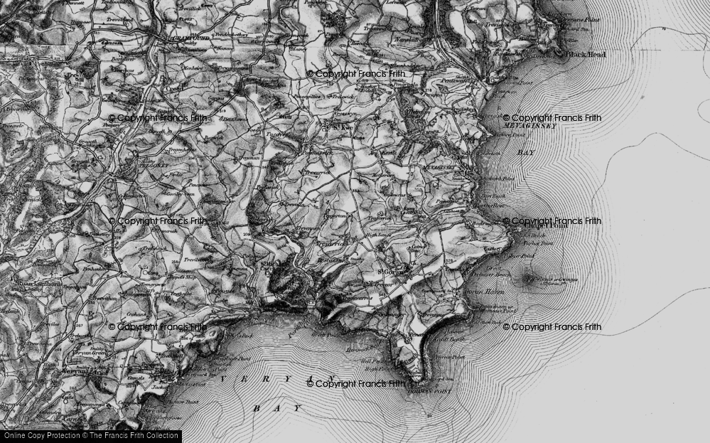 Old Map of Trevarrick, 1895 in 1895
