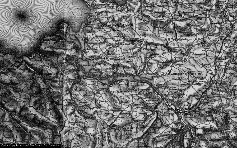 Old Map of Trevelver, 1895 in 1895