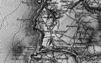 Old map of Treven in 1895