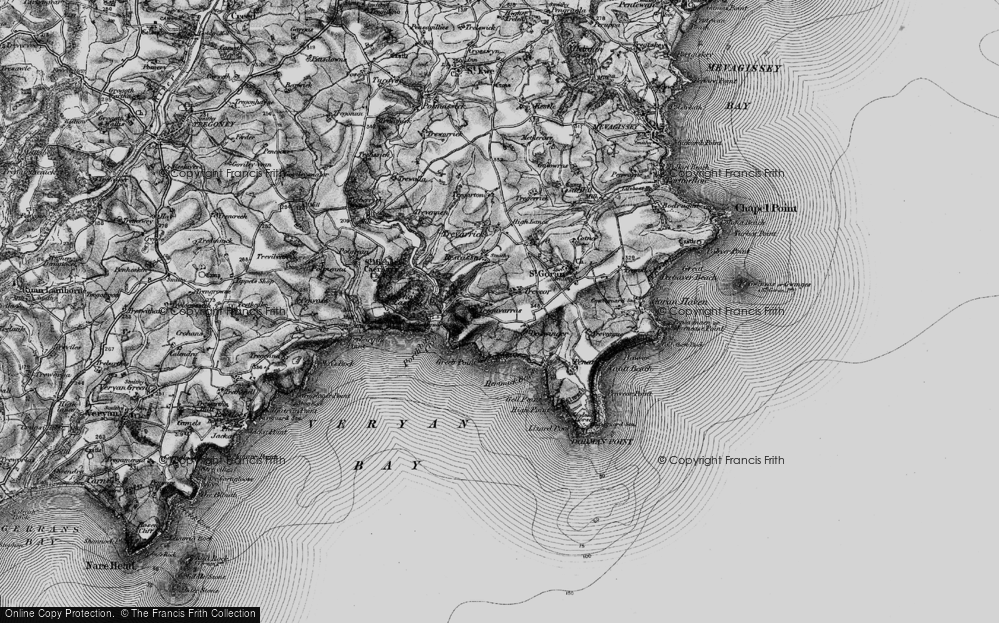 Old Map of Treveor, 1895 in 1895