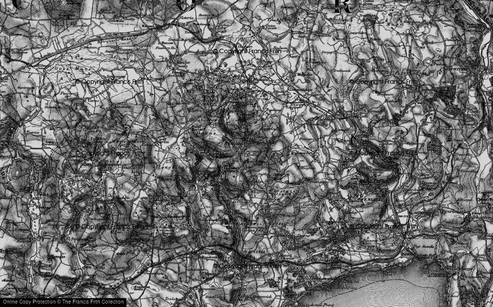 Old Map of Treverbyn, 1895 in 1895
