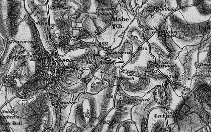 Old map of Bosvarren in 1895