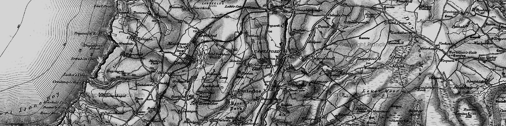 Old map of Trevia in 1895