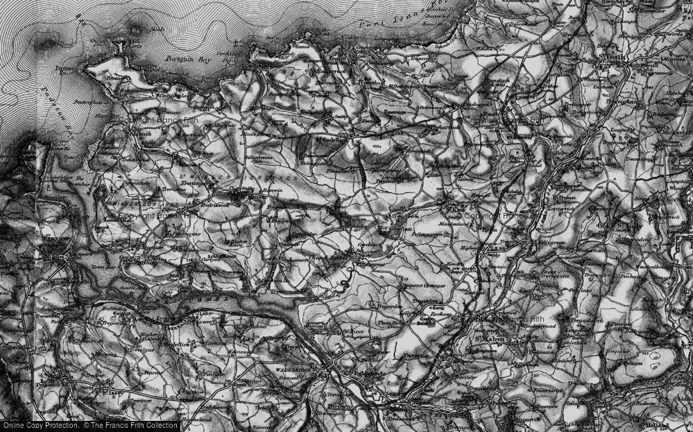 Old Map of Trevine, 1895 in 1895