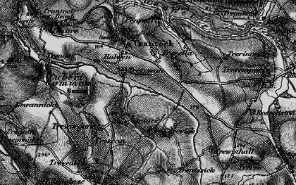 Old map of Cubert Common in 1895