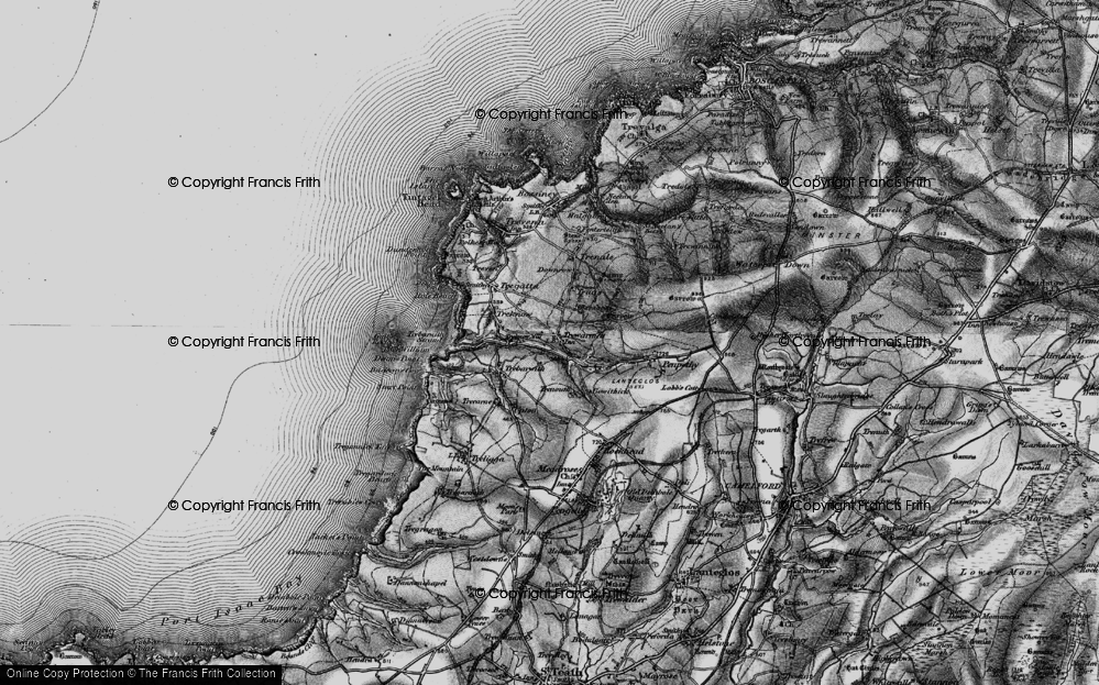 Old Map of Trewarmett, 1895 in 1895