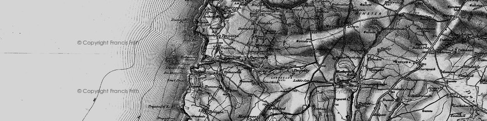 Old map of Trewarmett in 1895