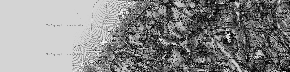 Old map of Trewellard in 1895