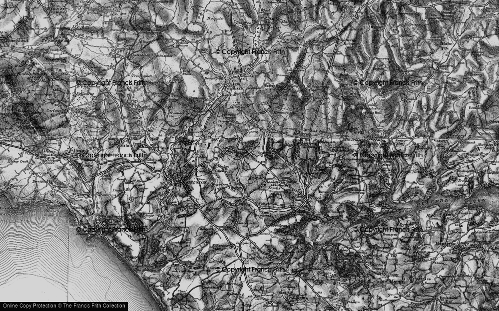 Old Map of Trewennack, 1895 in 1895
