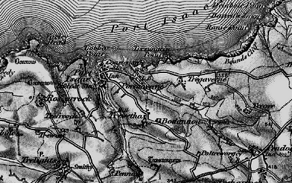 Old map of Bodannon in 1895