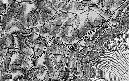 Old map of Lanhoose in 1895