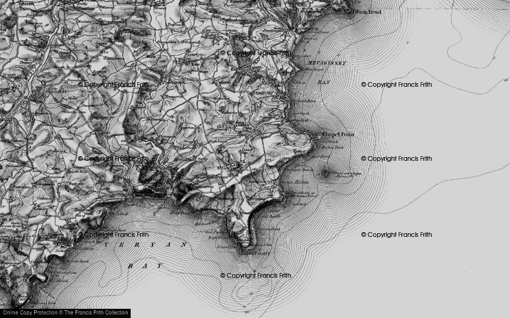 Old Map of Trewollock, 1895 in 1895