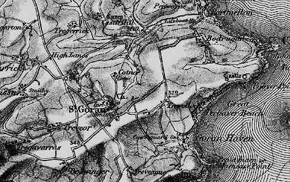 Old map of Trewollock in 1895