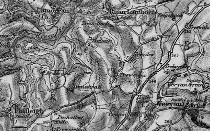 Old map of Treviles in 1895