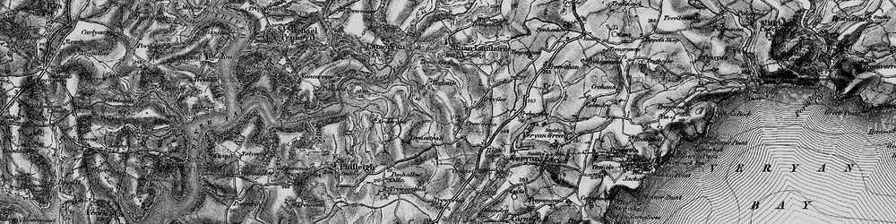 Old map of Treviles in 1895
