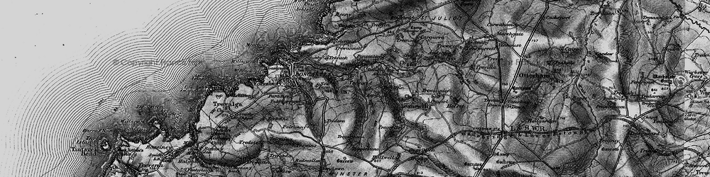 Old map of Trewannett in 1895