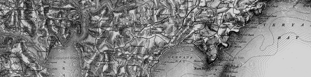 Old map of Treworthal in 1895