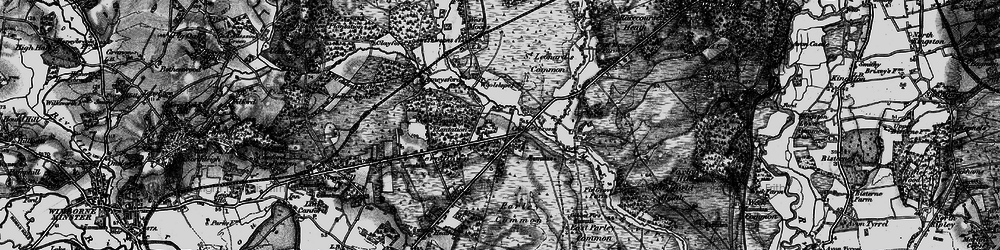 Old map of Trickett's Cross in 1895