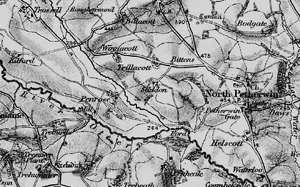Old map of Trillacott in 1895