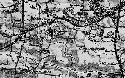 Old map of Trimdon Colliery in 1898
