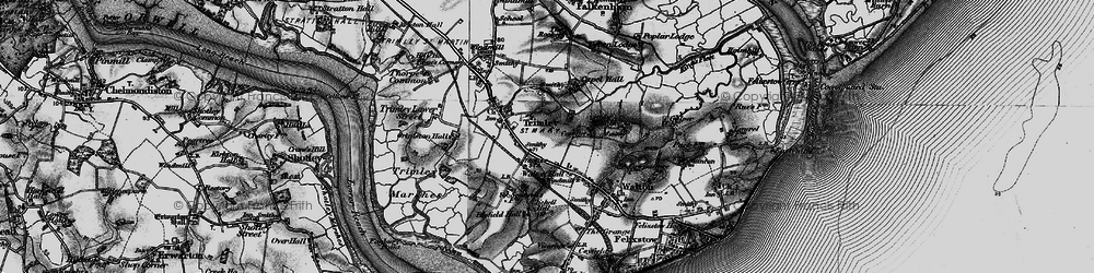 Old map of Trimley St Mary in 1896