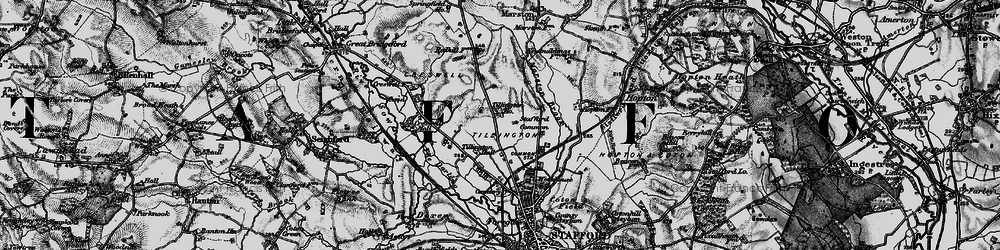 Old map of Trinity Fields in 1898