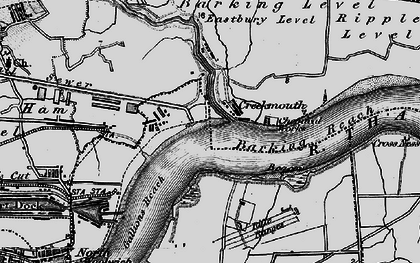 Old map of Tripcock Ness in 1896