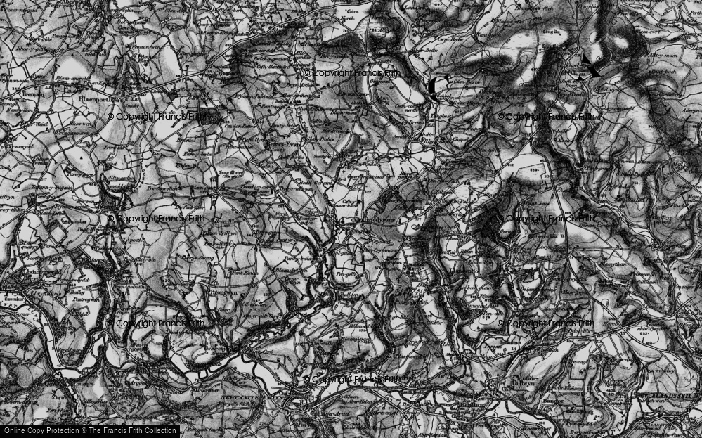 Old Map of Troedyraur, 1898 in 1898