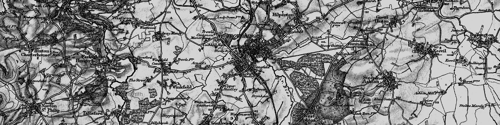 Old map of Trowbridge in 1898