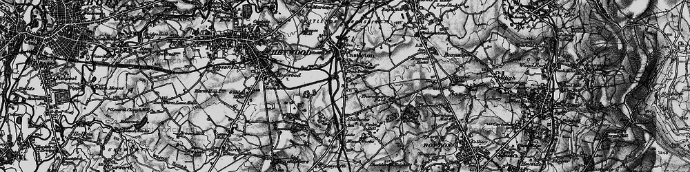 Old map of Trub in 1896