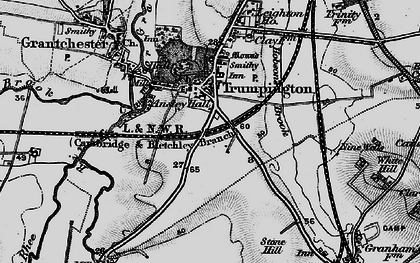 Old map of Trumpington in 1898