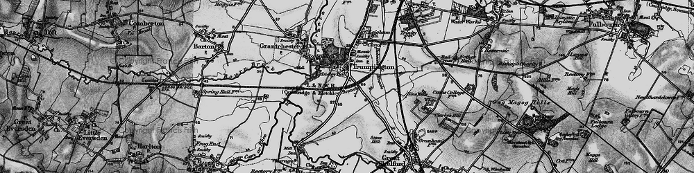 Old map of Trumpington in 1898
