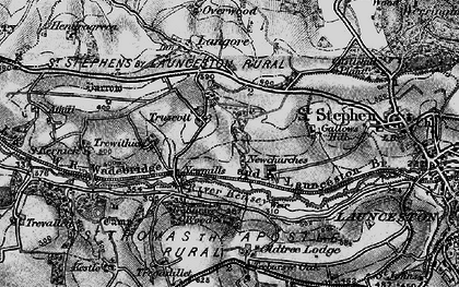 Old map of Truscott in 1895