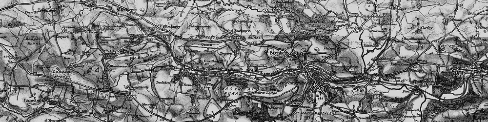 Old map of Truscott in 1895