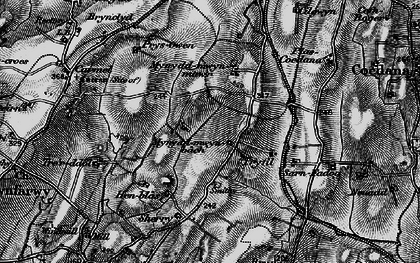 Old map of Bryn-gwyddon in 1899