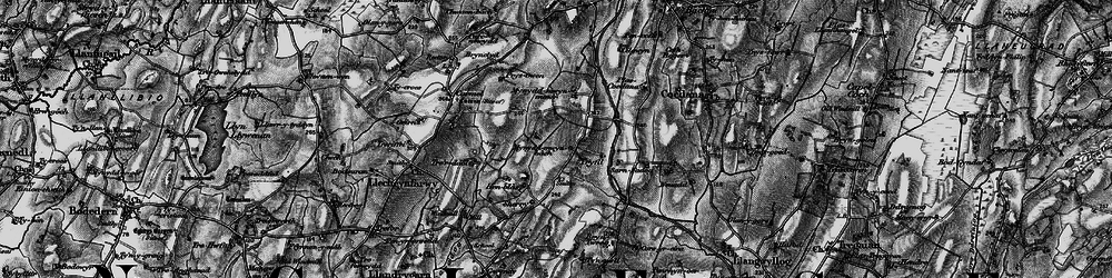 Old map of Bryn-gwyddon in 1899