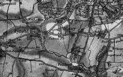 Old map of Tubney in 1895