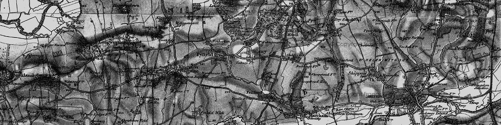 Old map of Tubney in 1895