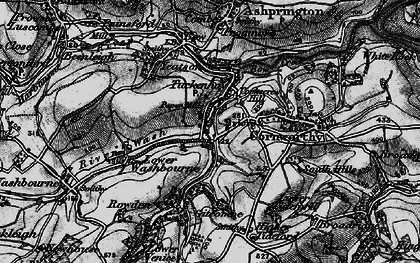 Old map of Tuckenhay in 1898