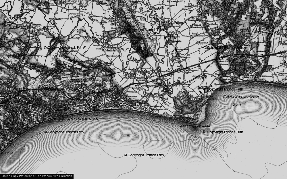 Old Map of Tuckton, 1895 in 1895