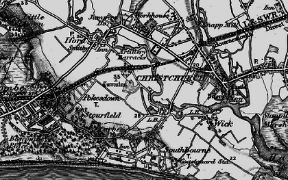 Old map of Tuckton in 1895