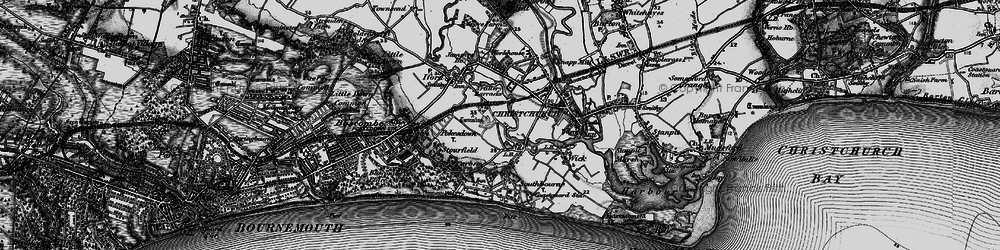 Old map of Tuckton in 1895