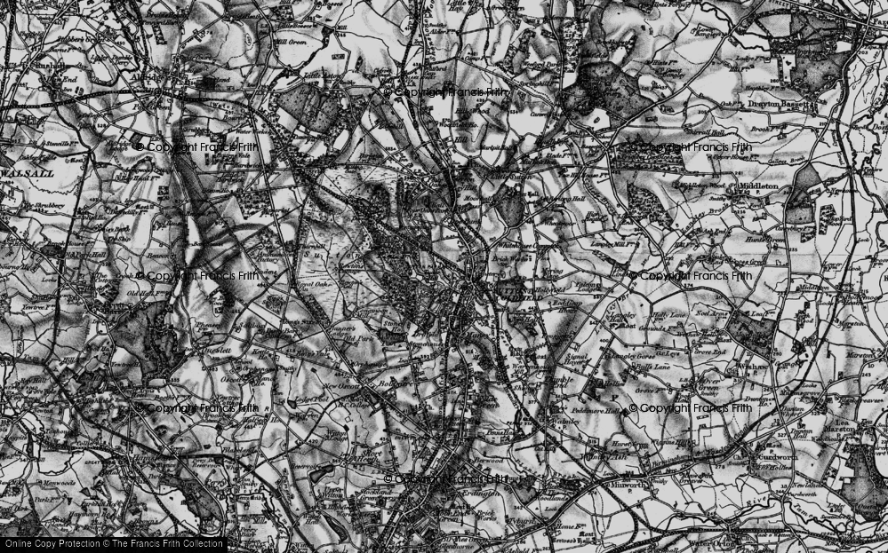 Old Map of Tudor Hill, 1899 in 1899