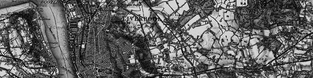 Old map of Tuebrook in 1896