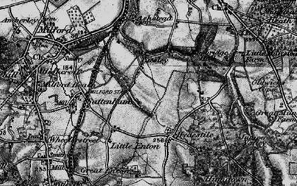 Old map of Busbridge Lakes in 1896