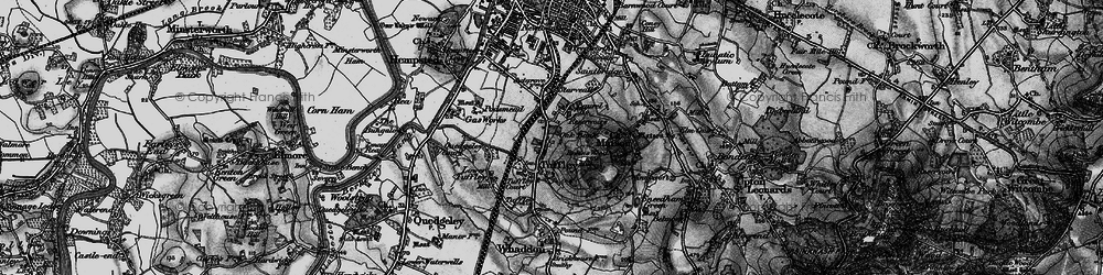 Old map of Tuffley in 1896