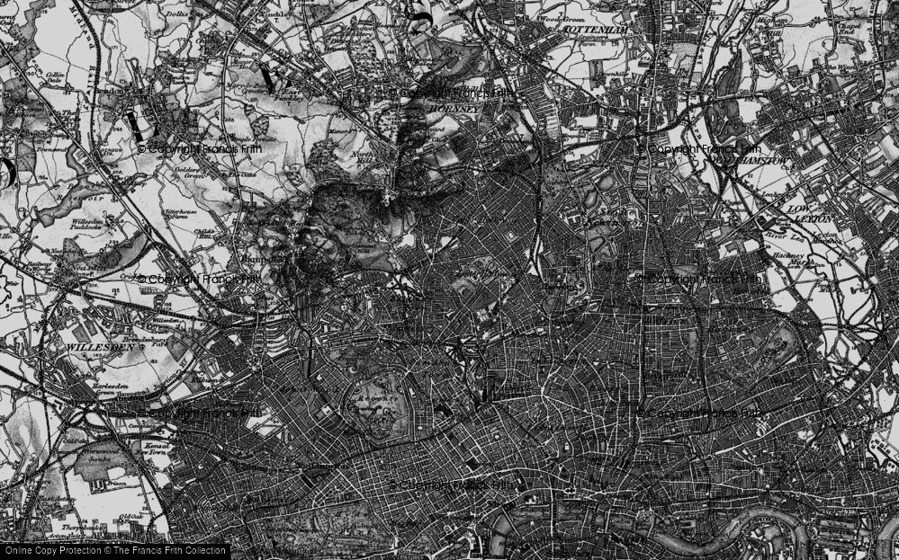 Old Map of Tufnell Park, 1896 in 1896