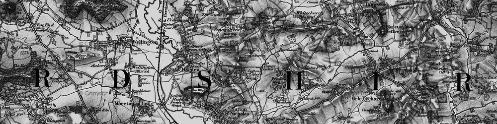 Old map of Tumpy Lakes in 1898